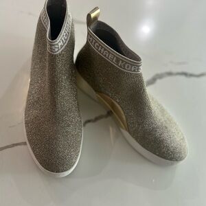 Michael Kors Shimmering Gold Ankle Boots